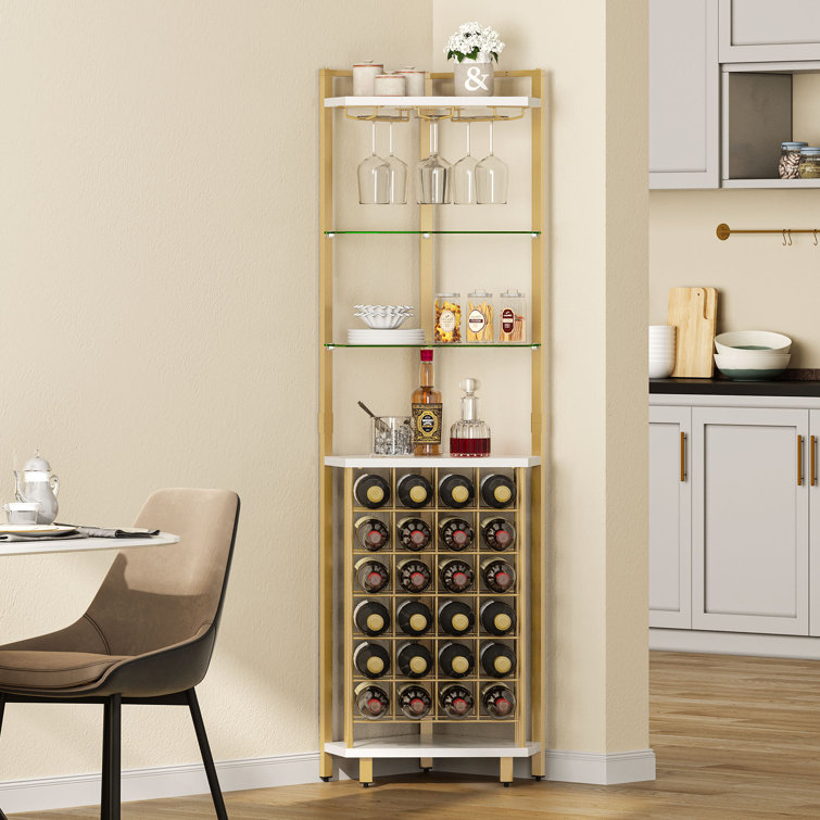 Tall gold sales wine rack